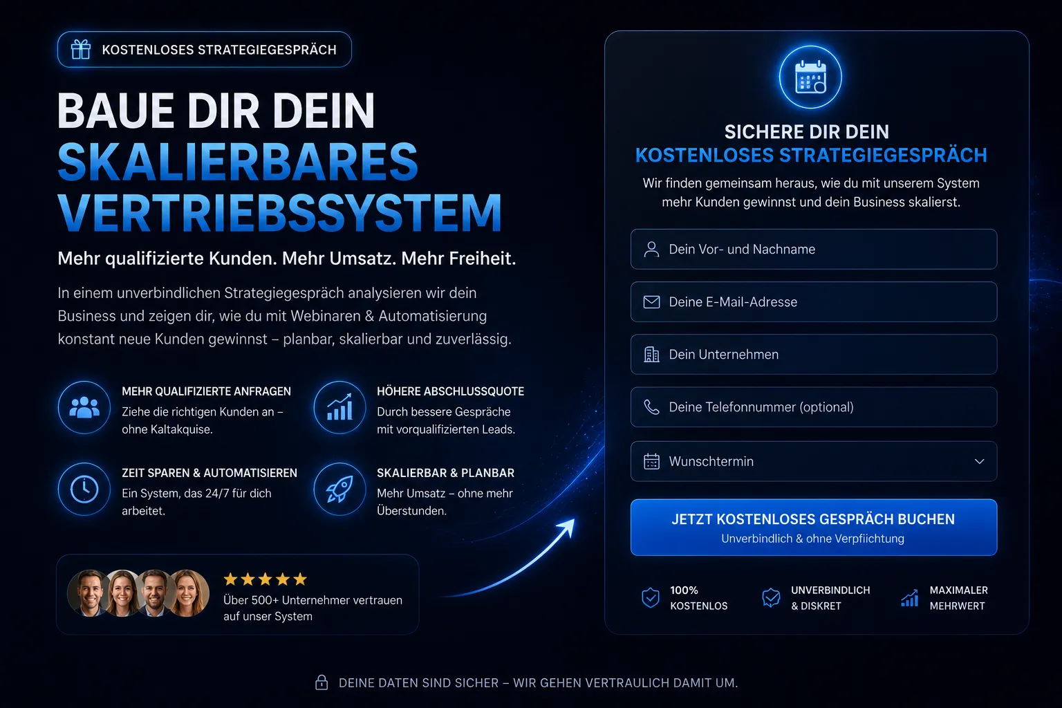 Leadgenerierung und Demo-Buchung mit AI-Webinar-Funnel