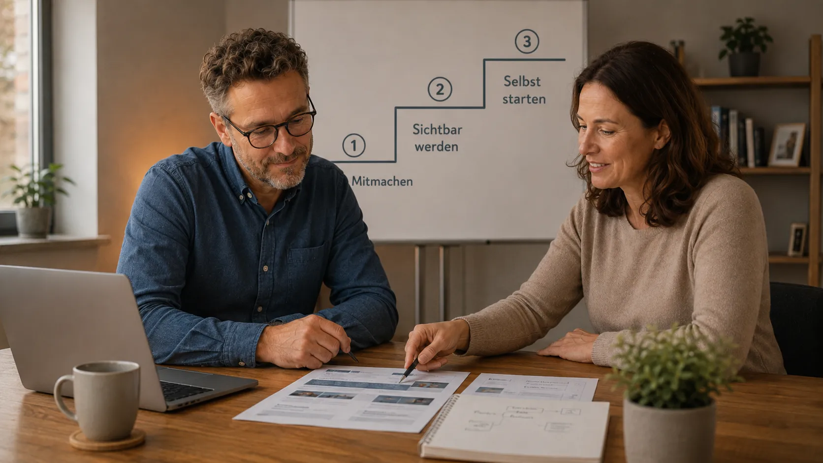 Drei Stufen des gowebinar Partnerstarts: Mitmachen, sichtbar werden und selbst starten